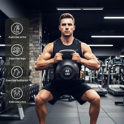 LIFERUN Adjustable Kettlebell Set with 7 Weight Levels, 44 lb