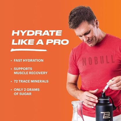 TB12 Electrolytes Powder Packets Peach Mango ??Mineral-Rich Electrolyte Powder for Fast Hydration by Tom Brady - Natural, Low Sugar, Vegan, Gluten-Free, Easy to Mix - 15 Stickpacks