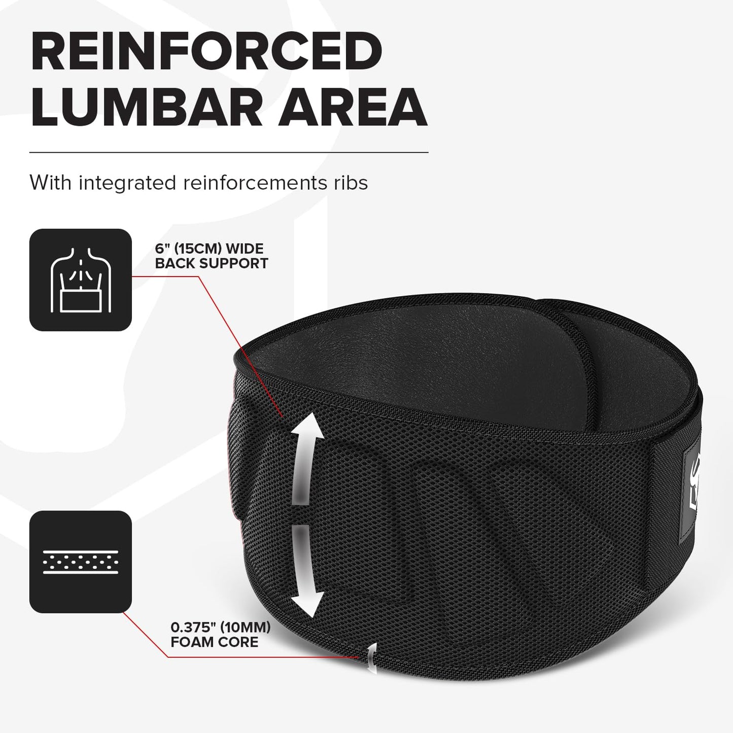 Weight Lifting Belt For Men and Women - 6 Inch Auto-Lock Weightlifting Back Support, Back Belt for