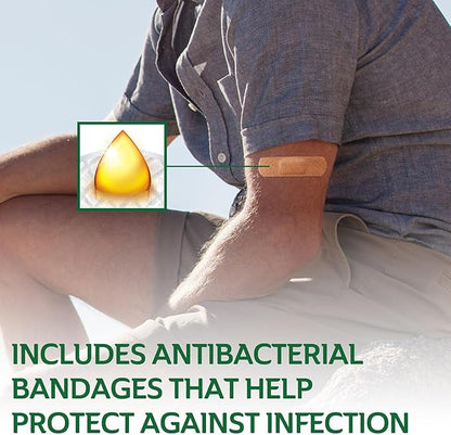 CURAD Assorted Bandages Variety Pack, 300 Count, 6 Styles Including Antibacterial, Waterproof, Sheer, Plastic, Heavy Duty & Flex-Fabric, Protects Scrapes, Cuts & Burns, Latex-Free