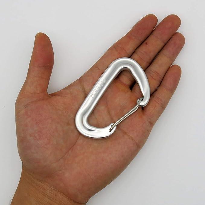 12kN 3.2"x2" Heavy-Duty Carabiner Clips - Durable, Lightweight Aluminum Alloy Carabiners for Hiking, Camping, Keychains, Dog Leashes, Hammocks & More