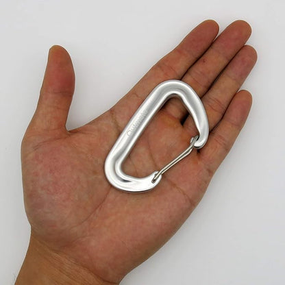 12kN 3.2"x2" Heavy-Duty Carabiner Clips - Durable, Lightweight Aluminum Alloy Carabiners for Hiking, Camping, Keychains, Dog Leashes, Hammocks & More