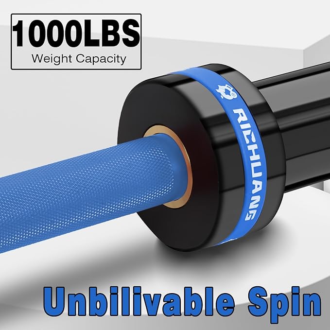 7ft Olympic Barbell, Weightlifting Barbell 28mm 45lb - 500/700/1000lbs Capacity with Smooth Spinning Sleeves, Olympic Bar Fits 2" Olympic Plates, for Snatch Clean Jerk - Home Gym Training
