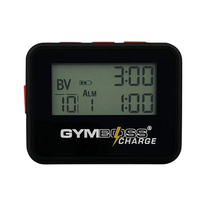 Gymboss Charge Interval Timer and Stopwatch (Black/Red)