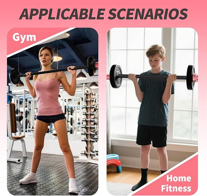 Egles Kids Barbell 5.5LB Mini Barbell Bar 4ft for Kid Women & Beginners Weighted Bar - Compatible with 2-Inch Weight Plates, for Strength Training Gym Weight Lifting, Multi-Color Training Bar