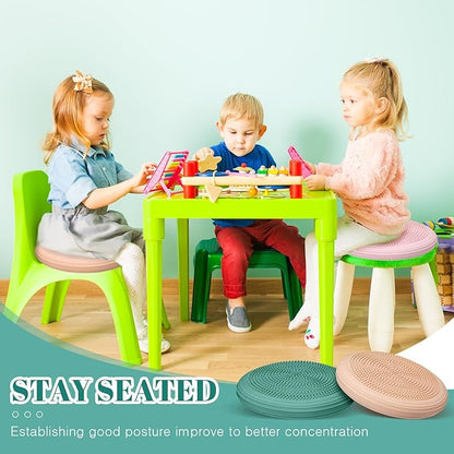 Libima 8 Pcs Wiggle Seat Inflated Wobble Cushion Sensory Seat Flexible Balance Board Balance Disc with Needle Pump for Men Women Physical Exercise Improving Posture Home Office