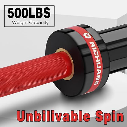 7ft Olympic Barbell, Weightlifting Barbell 28mm 45lb - 500/700/1000lbs Capacity with Smooth Spinning Sleeves, Olympic Bar Fits 2" Olympic Plates, for Snatch Clean Jerk - Home Gym Training