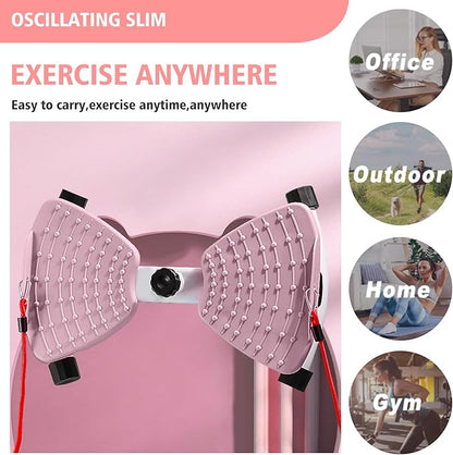 Waist Twisting Machine Board With Resistance Band - 350 Lbs Weight Capacity, 360° Rotating Waist Twister Noiseless Ab Twister Machine For Core Workout Abdominal Fat Loss