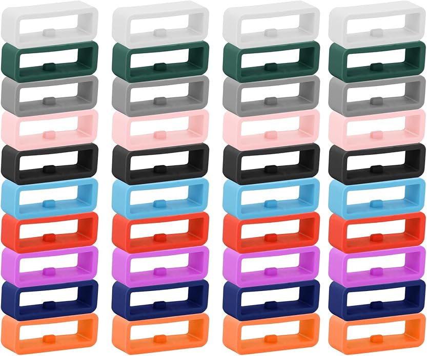 40 Pack Magic band locks, Magic Band Holder Silicone Watch Strap Holder Loop Fastener Holder Rings Replacement for Smartwatch Accessories (Muilt-Colorful)