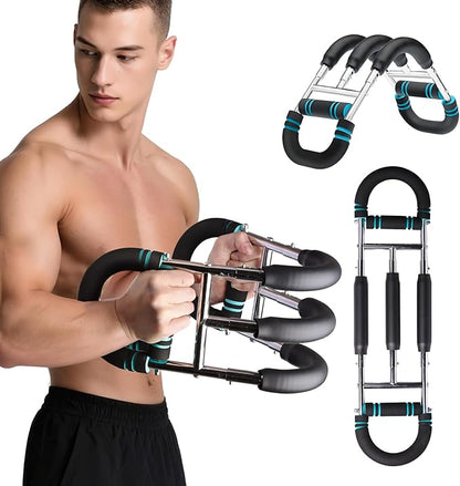 Twister Arm Trainer, 40-100Lb Adjustable Chest Workout Equipment, Portable Detachable Chest Workout Device Equipment, Arm Trainer for Chest Clip Muscle & Arm Strength, Red and Blue (Random Color)