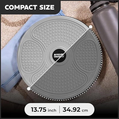 Daiwa Felicity Figure Trimmer Ab Twister Board - Waist Twister Machine for Core & Abs Exercise - Waist Twisting Fitness Tool, Dizzy Disc Twist Board for Slimming Workout with 8 Magnets Reflexology