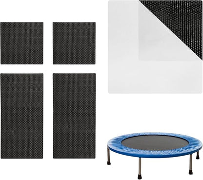 Self-Adhesive Trampoline Patch Repair Kit - 2 Square + 2 Rectangular Patches - Trampoline Accessories for Repairing Tears or Holes in Trampoline Mats
