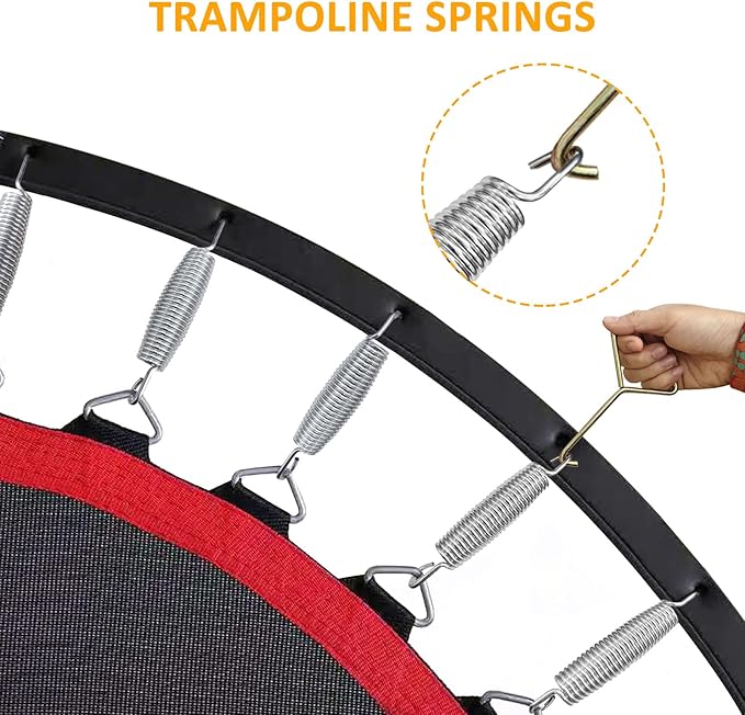 72pcs Trampoline Springs 5.5 inch: Trampoline Replacement Parts Springs with Puller Tool for Indoor Outdoor Trampolines,Heavy Duty Stainless Steel,Weather Resistant