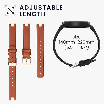 kwmobile Real Leather Watch Strap Compatible with Garmin Lily Sport - Fitness Tracker Replacement Sports Wristband with Clasp