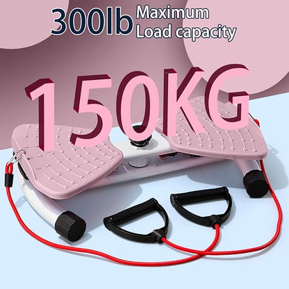 Waist Twisting Machine Board With Resistance Band - 350 Lbs Weight Capacity, 360° Rotating Waist Twister Noiseless Ab Twister Machine For Core Workout Abdominal Fat Loss