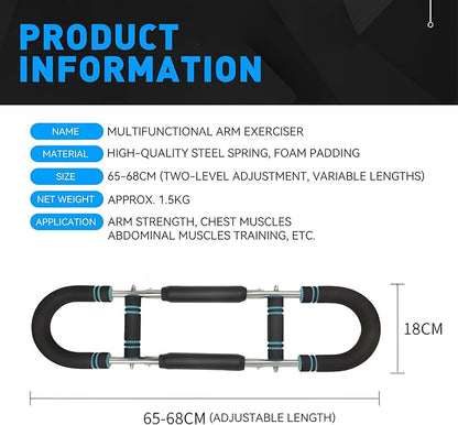 Twister Arm Trainer, 40-100lb Adjustable Chest Workout Equipment, Triceps & Shoulder Workout, Portable Detachable Spring Resistance Home Fitness Equipment.