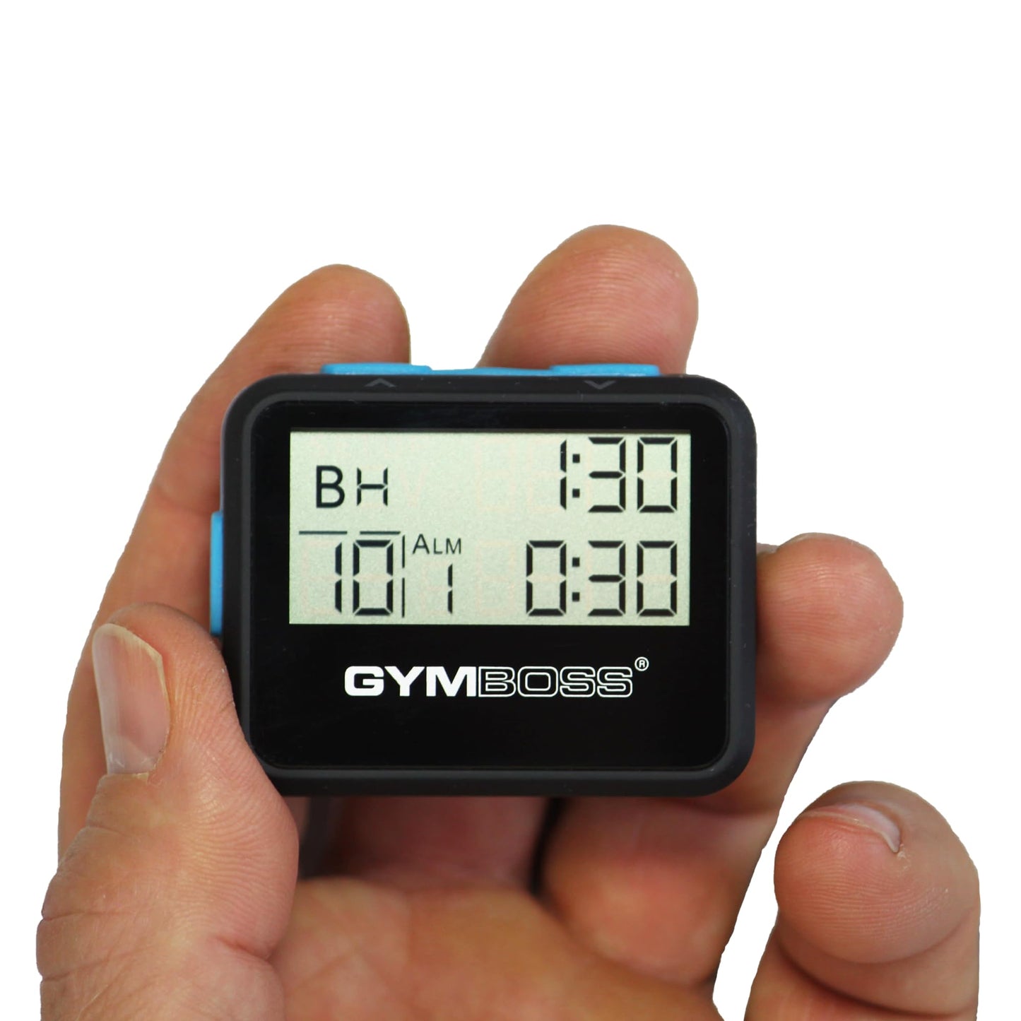 Gymboss Interval Timer and Stopwatch - Black/Blue SOFTCOAT