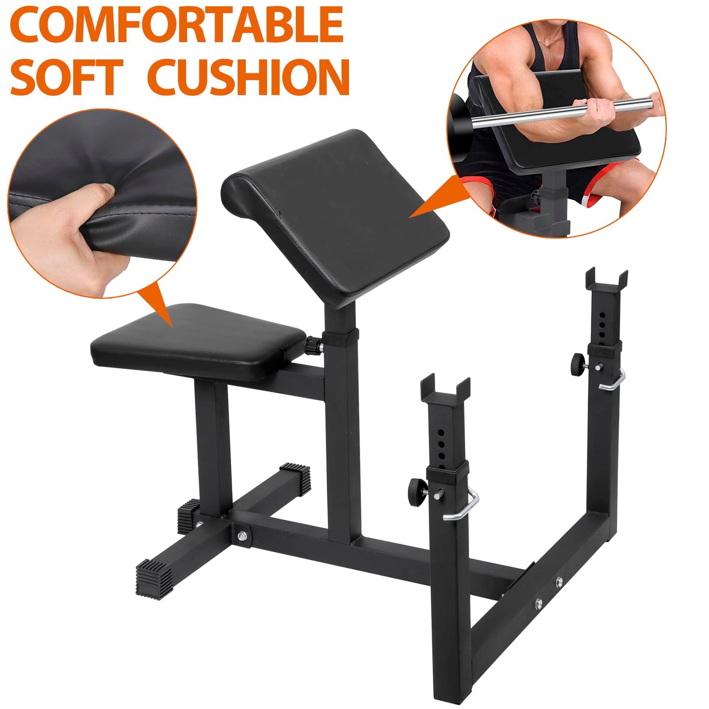 HSM Preacher Curl Weight Bench Max load 450lbs Biceps Station