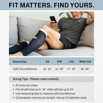 Calf Sleeve for Pain Relief | Calf Guard for Running, Cycling, Nurses, and Sports