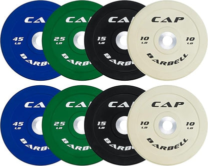CAP Barbell 2-Inch Olympic Bumper Plate Weight Set | 100-370 lbs | Multiple Options