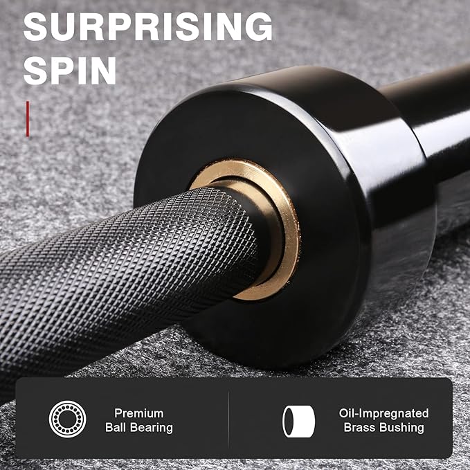 LIONSCOOL 7FT Olympic Barbell for Weightlifting, Power Lifting, 2 Inch Strength Training Bar for Squats, Deadlifts, Presses, Rows, Curls - 700lbs/1000lbs/1500lbs Capacity