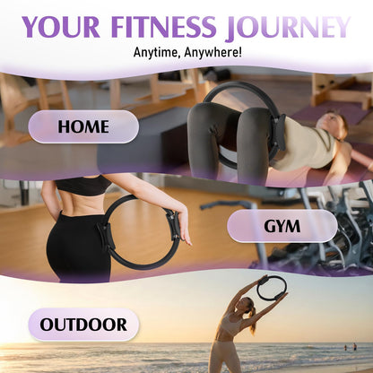 JKSHMYT Pilates Ring Fitness Circle for Women, Pilates Equipment – 14.5" Home Magic Exercise
