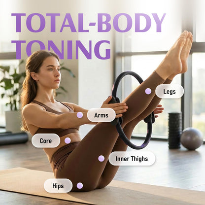JKSHMYT Pilates Ring Fitness Circle for Women, Pilates Equipment – 14.5" Home Magic Exercise