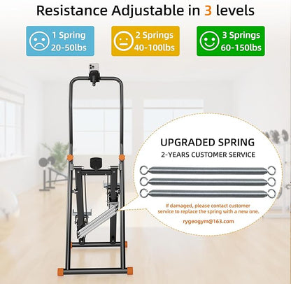 Stair Stepper with Adjustable Resistance for Home Cardio Workout,Upgraded Vertical Climber Machine Full-Body Workout,Compact Folding Exercise Climber, Adjustable Handlebar & Pedals