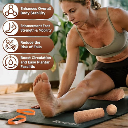 Rocalt Balance Board, Premium Cork Foot Strengthener, Balance Trainers for Enhanced Foot Function, Foot Strengthener for Balance Stability, Improve Mobility & Prevent Falls, Unique Design