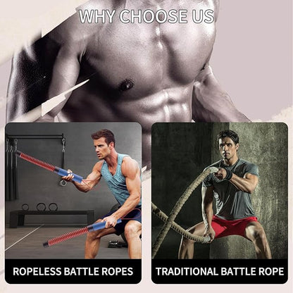 2PCS Ropeless Battle Rope,Adjustable Weight Battle Rope,Battle Ropes for Home Gym, Portable Exercise Ropes for Strength Training and Aerobic Exercise, Core Muscle Training