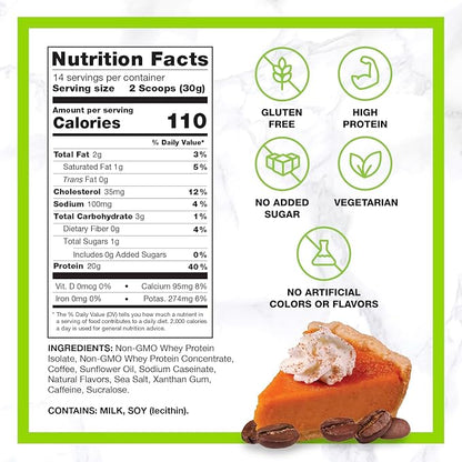 Chike Pumpkin Spice High Protein Iced Coffee, 20 G Protein, 2 Shots Espresso, 1 G Sugar, Keto Friendly and Gluten Free, 14 Servings (14.6 Ounce)