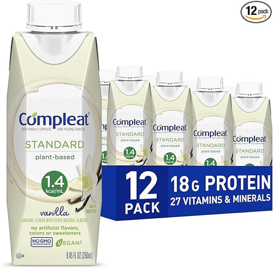 Compleat Standard 1.4 Plant-Based Vanilla Nutrition Shake - 18g Protein, 29 Vitamins & Minerals
