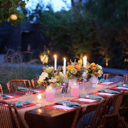 3 Packs Different Size 3x4, 3x6, 3x8 Inch Pink Pillar Candles, Unscented Non-Toxic Dripless Cylinder Pastel Color Candles for Wedding, Home Decor, Dinner Table, Party, Power Outage, Emergency