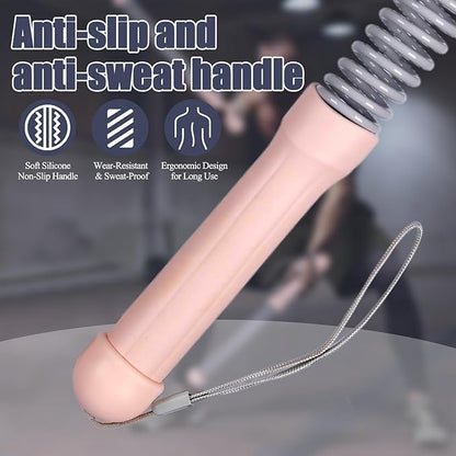 New Upgrade 2nd Generation Weighted Ropeless Battle Ropes for Home Gym,Quiet Cordless Training Rope Fitness Equipment for Women and Men,Portable Cordless Battle Rope for Home&Outdoors,2PCS (Pink)