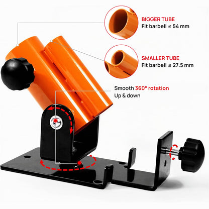 Yes4All Landmine Attachment for Barbell, Adjustable T Bar Row Attachment, Heavy Duty 360-Degree