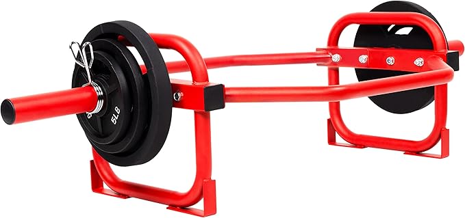 Olympic 2-Inch Hex Weight Lifting Trap Bar for Strength Training, 500-Pound Capacity, Safety Clips, Home Gym for Shoulder Presses, Shrugs, Back Rows