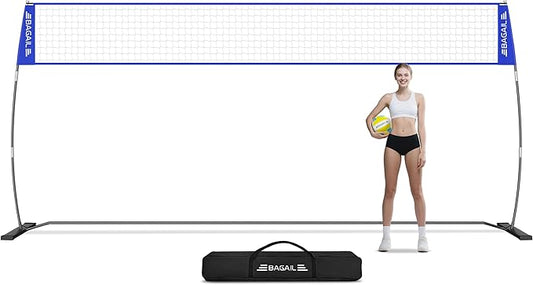 BAGAIL Volleyball Net, 12ft/20ft Portable Volleyball Net for Backyard - Adjustable Height