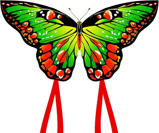 HONBO Butterfly Kites for Kids & Adults,55" x 28" Large Beginner Kite for Kids Ages 4-8,Easy to Fly