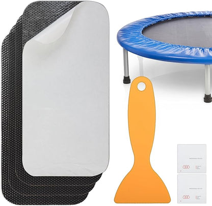 4pcs Self-Adhesive Trampoline Patch Repair Kit, Rectangular Patches Accessories for Holes or Tears in Trampoline Mats