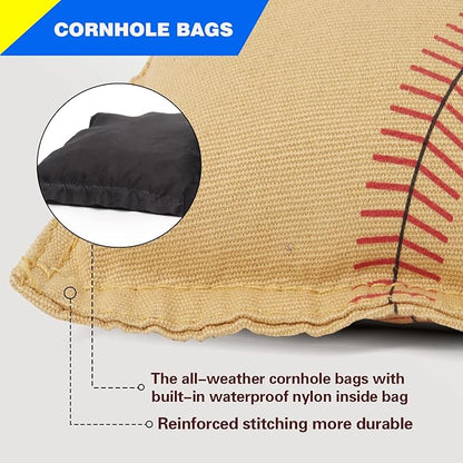 GSE Games & Sports Expert Set of 8 Premium Weather Resistant Cornhole Bags. Regulation Size and Weight Bean Bags for Cornhole Toss Games (Several Styles Available)