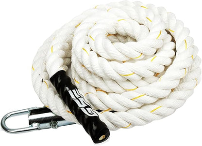 GSE Games & Sports Expert Gym Climbing Rope, Polyester Workout Rope for Indoor/Outdoor and Home Workouts, Great for Climbing Exercises, Strength Training - 6,10,15,20,25,30 Feet Lengths Available