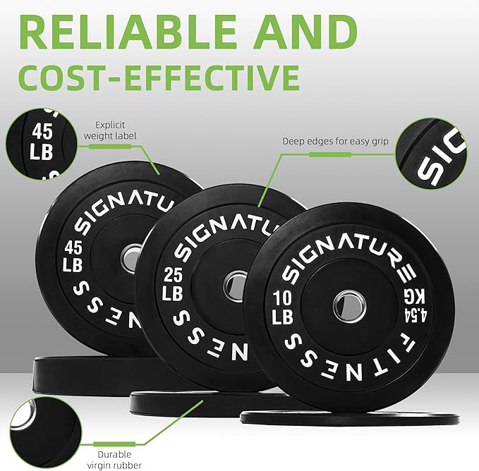 Olympic Bumper Plates Set, 2" Weight Plates for Strength Training & Weightlifting, Paris or Set or Set with Barbell, Multiple Options
