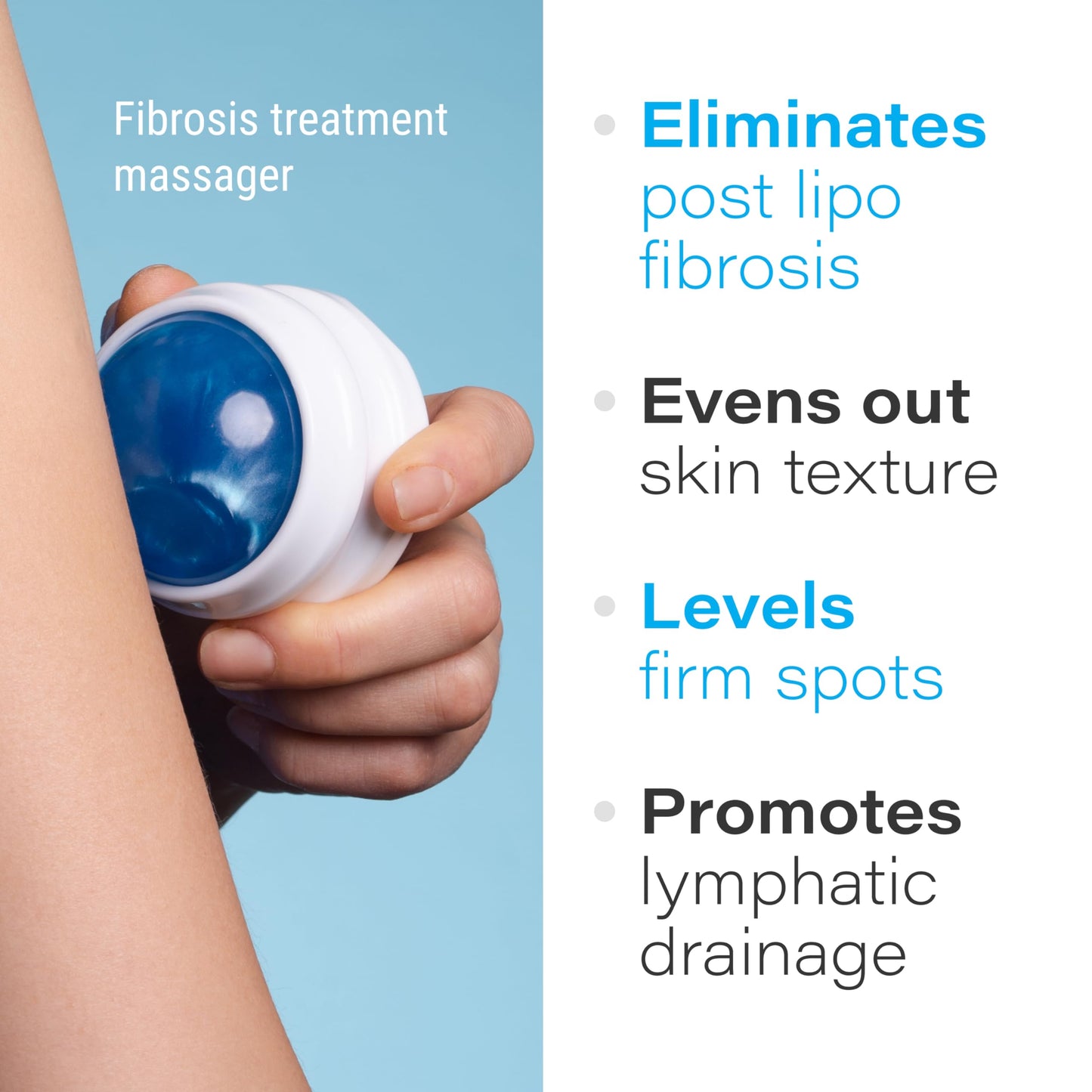 Lymphatic Drainage Massager, Fibro Roller Ball for Post Surgery Recovery
