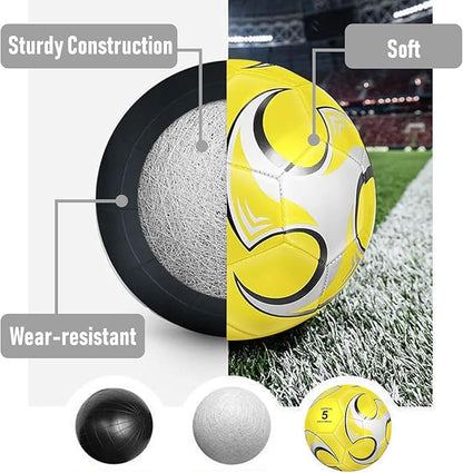 12-Pack Training Soccer Balls Size 5/4/3 with Pump – Bulk Deflated Balls for Teens and Adults, Ideal for Indoor Outdoor Practice, School Activities, Sports Events, Party Favors Gifts