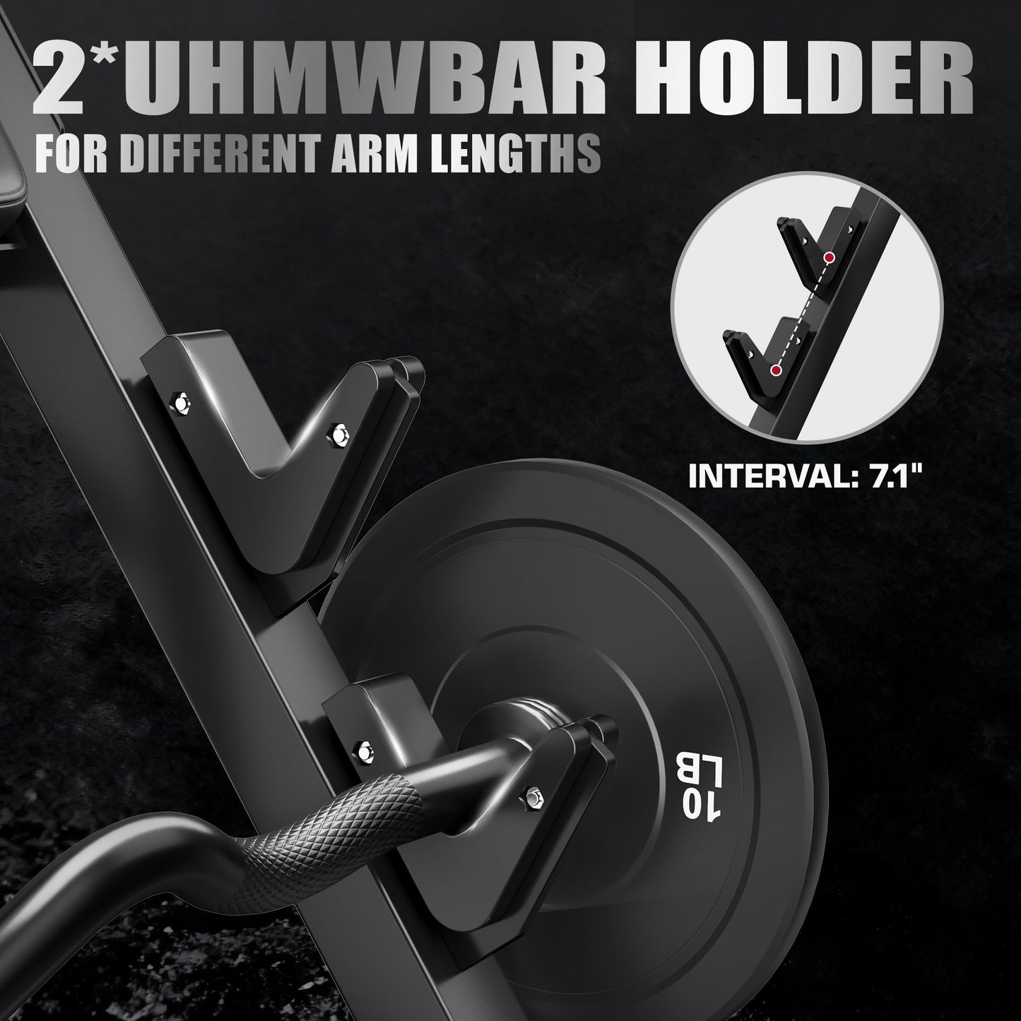 GOIMU PC01 Preacher Curl Bench, Seated Arm Isolated Barbell Dumbbell Bicep Station, Adjustable