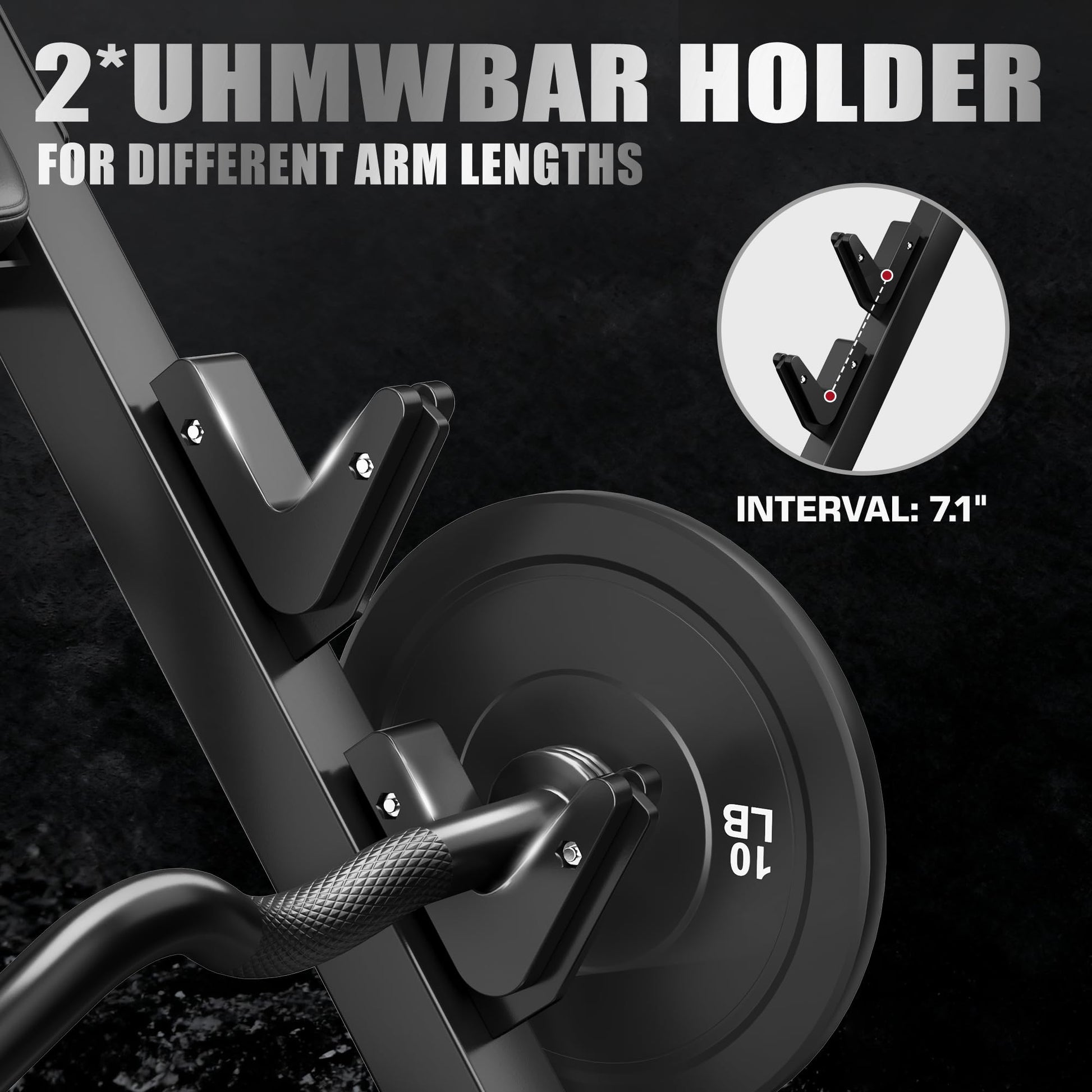 GOIMU PC01 Preacher Curl Bench, Seated Arm Isolated Barbell Dumbbell Bicep Station, Adjustable