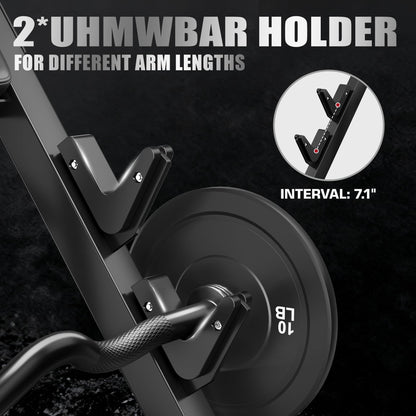 GOIMU PC01 Preacher Curl Bench, Seated Arm Isolated Barbell Dumbbell Bicep Station, Adjustable