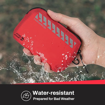 RHINO RESCUE EDC First Aid Kit for Travel, Mini Water-Resistant & Ultralight Portable Quick Search Emergency Med Kit for Car, Camping, Hiking,Cycling, Backpacking