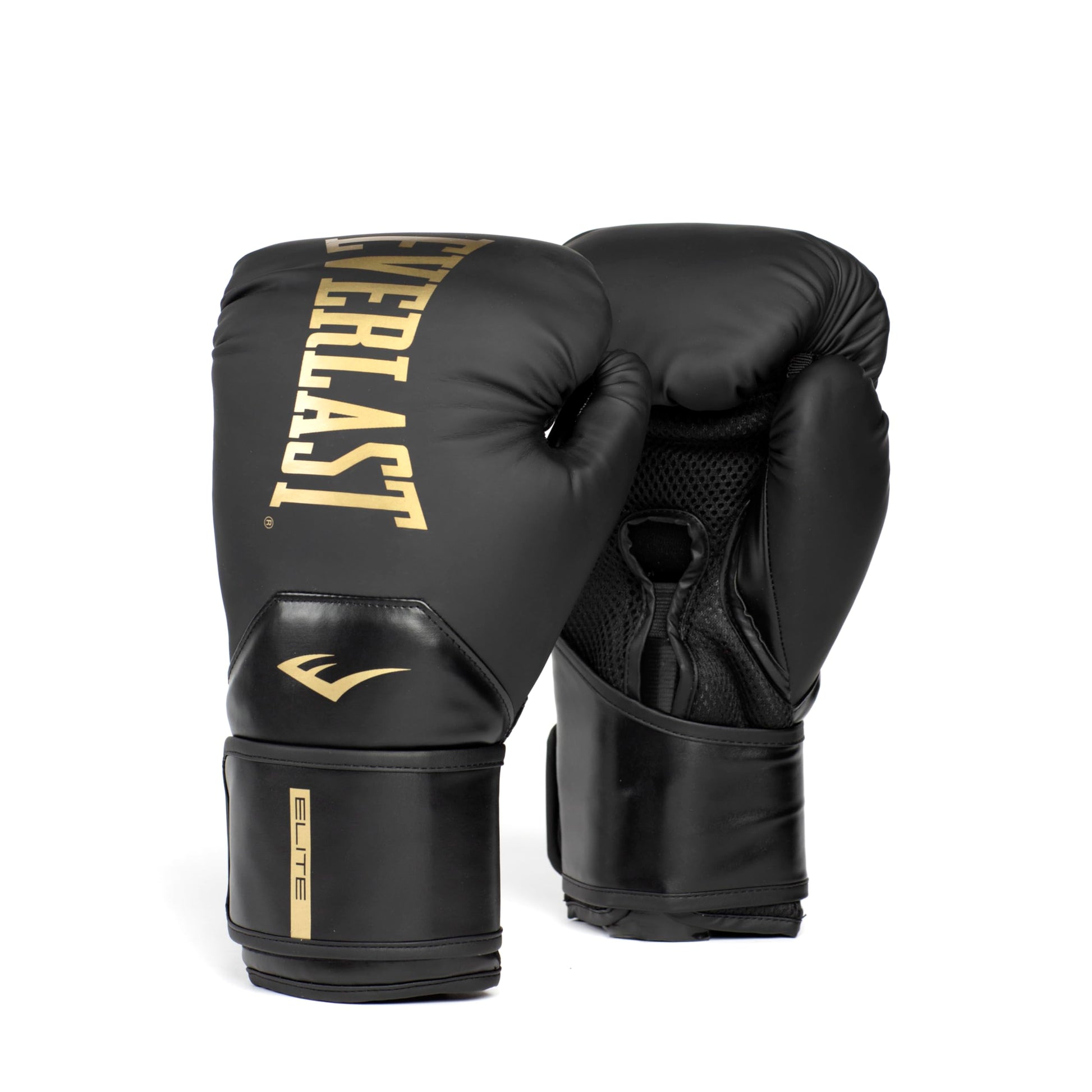 Everlast Elite 2 Boxing Gloves | Women, Men, Heavy Bag | Black/Gold | 14oz