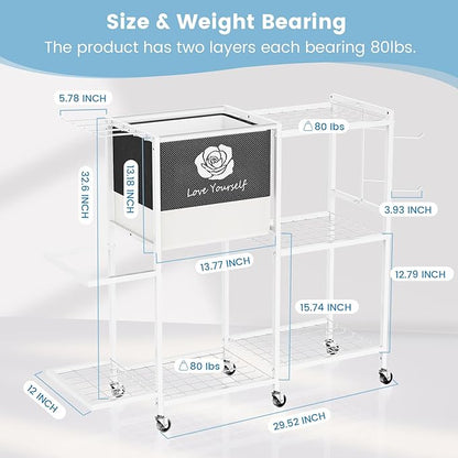 Yoga Mat Storage Rack，Home Gym Storage Rack Gym Workout Equipment Storage Organizer Fitness Weight Rack on Wheels for Yoga Mat,Yoga Block,Foam Roller,Resistance Band,Dumbbell,Kettlebell and Other Workout Accessories